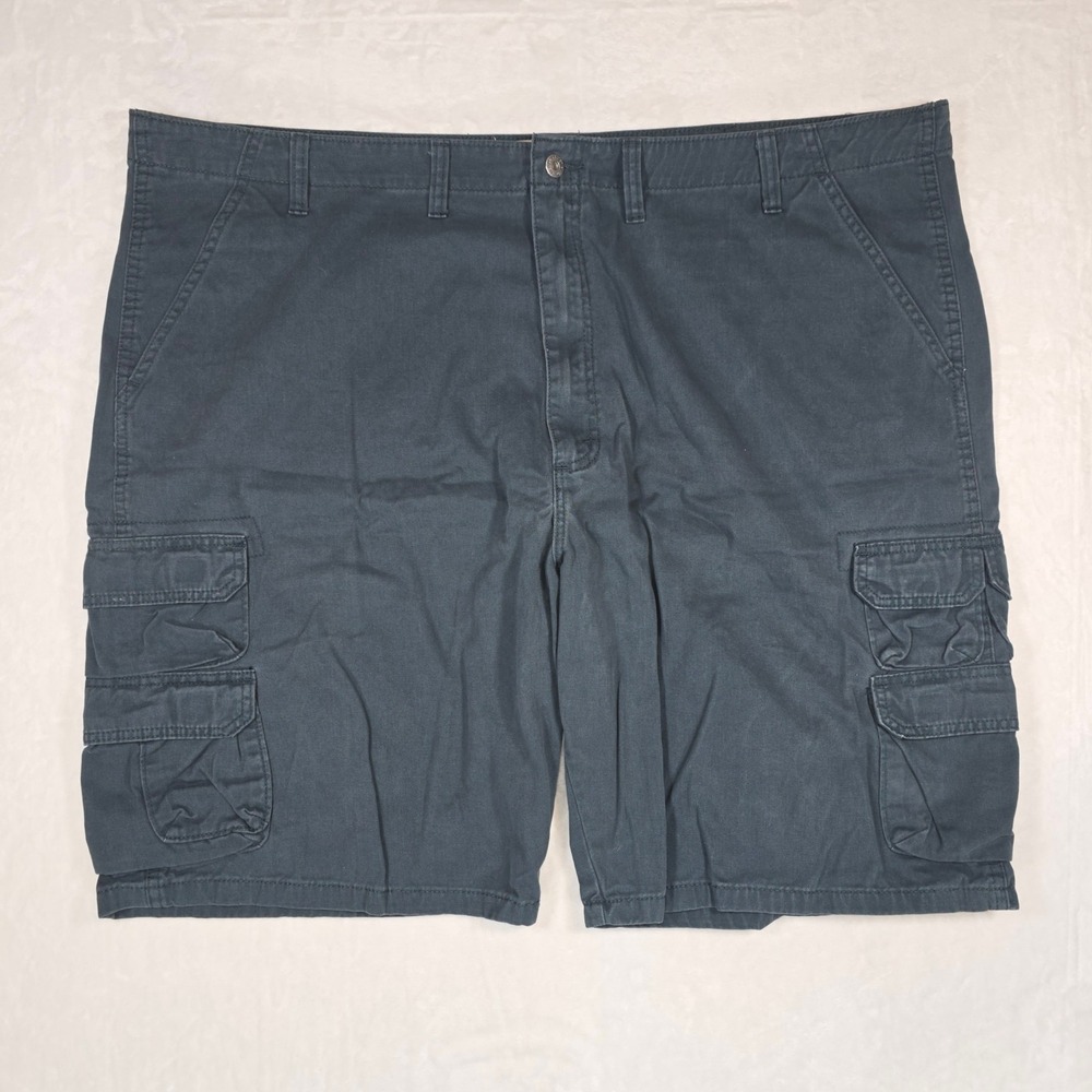 Wrangler Authentics Mens Cargo Shorts Size 48 Blue Cotton Utility Workwear